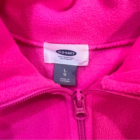 Old Navy Hot Pink Fleece Jacket / L - Picture 2 of 3